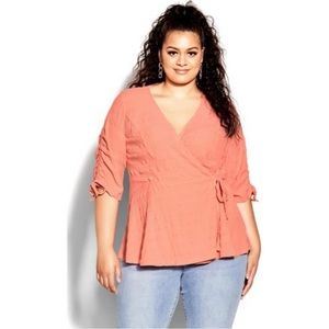 City Chic Romance Tie Top